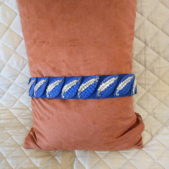 Dressy Jewelled Belt in Blue - Picture 2 of 4